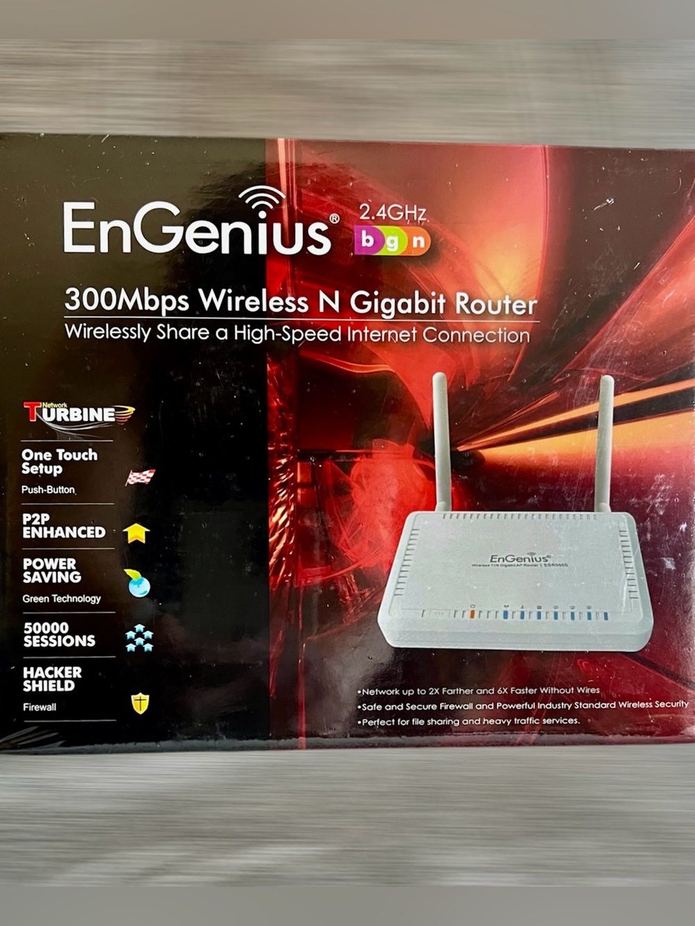 300Mbps Wireless N Gigabit Router from EnGenius, designed for high-speed